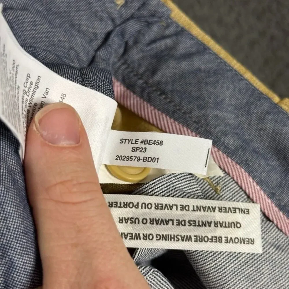 J Crew Pants Mens 32x30 Beige 770 Straight Linen Blend Chino Preppy NWT